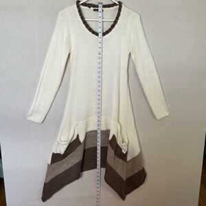 Clarity Boho sweater dress/earth tones/boutique item pics for size Excellent C